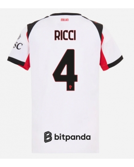 Billige Fotballdrakt AC Milan Samuele Ricci #4 Replika Bortedrakt Dame 2025-26 Kortermet Billige Fotballdrakt AC Milan Samuele Ricci #4 Replika Bortedrakt Dame 2025-26 Kortermet